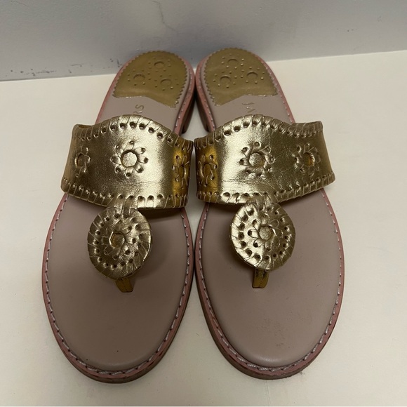 Jack Rogers Gold Medallion Sandals - Picture 2 of 6